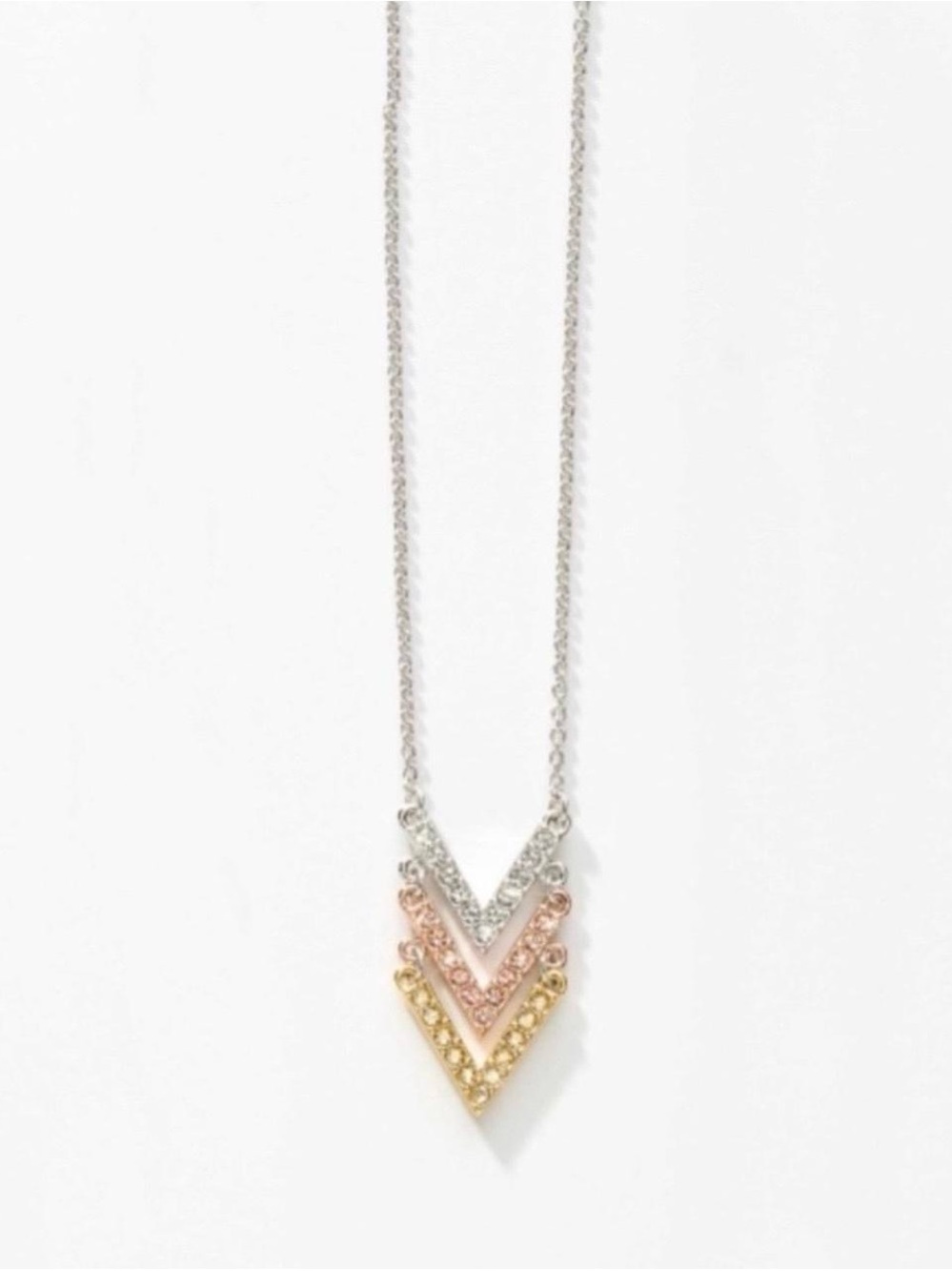 Touchstone Crystal Triple V Necklace